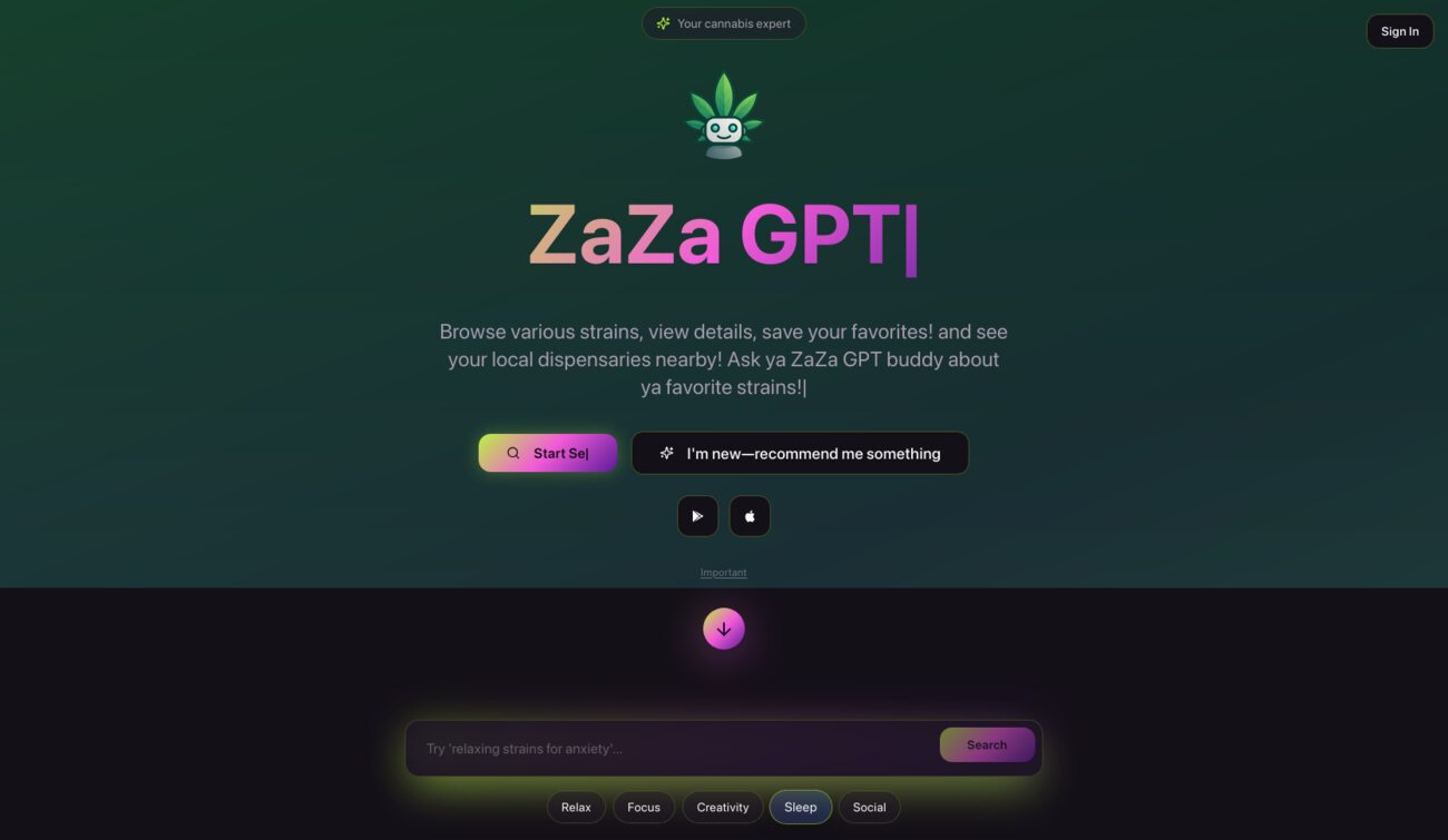 ZaZa GPT website